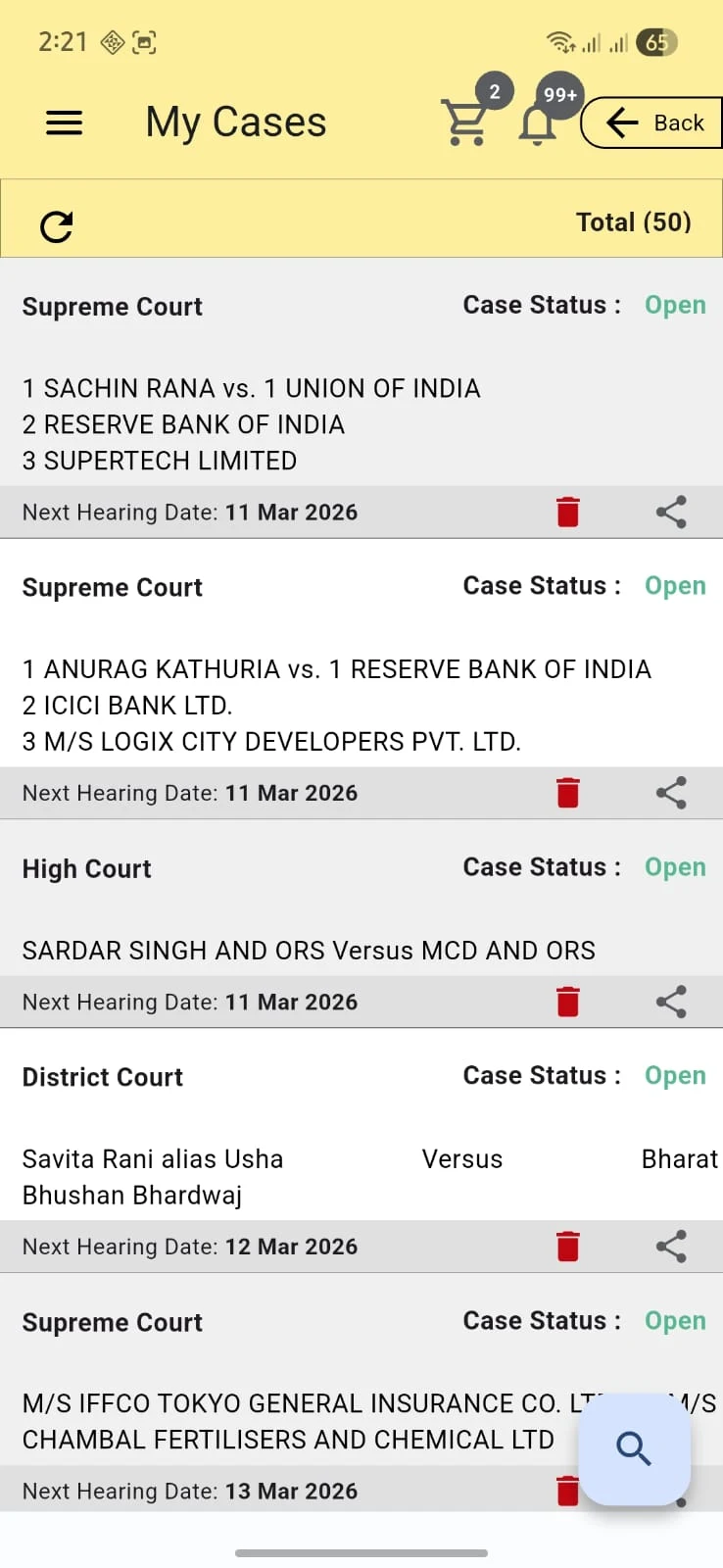 Sarth - Legal Case Manager screenshot