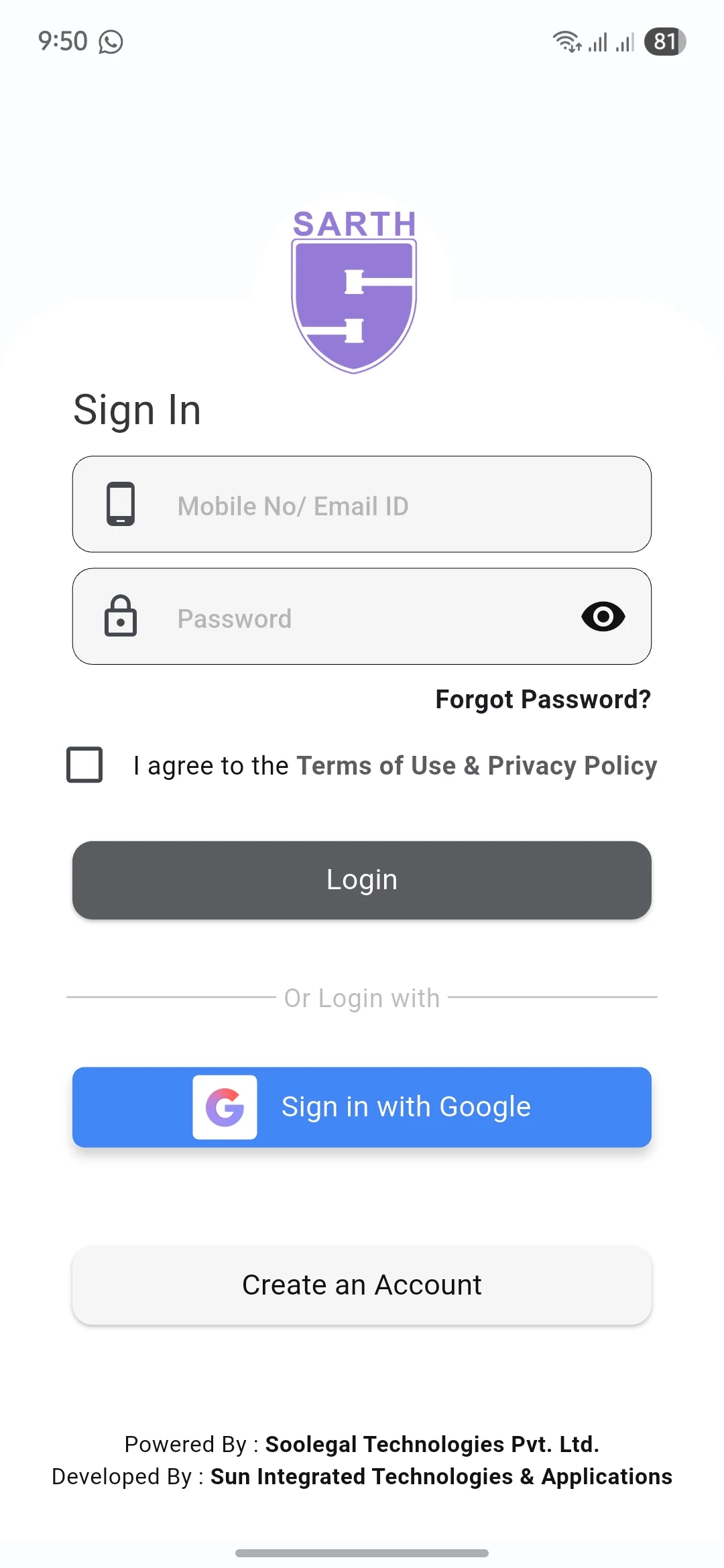 Sarth - Legal Case Manager screenshot