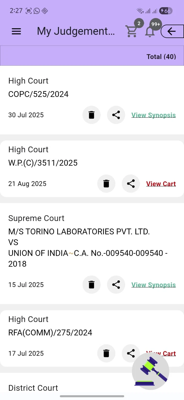 Sarth - Legal Case Manager screenshot